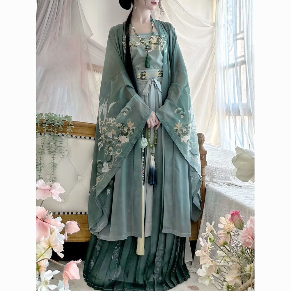 Hanfu Dress Song Dynasty Cape Tops Skirt Women Chinese Classical Vintage Female-