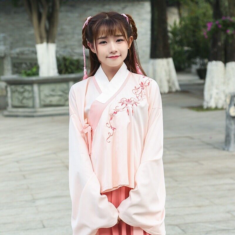 Women Hanfu Dress Ancient Chinese Embroidered Oriental Outfit Robe Costume Fairy