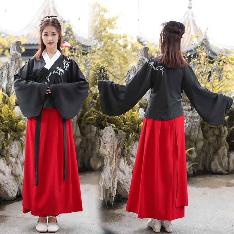 Women Hanfu Dress Ancient Chinese Embroidered Oriental Outfit Robe Costume Fairy